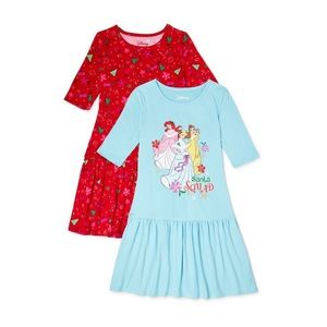 Girls Children's 2 Pack Dress Play Disney Princess